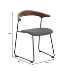 Sedia da pranzo imbottita senza braccioli a barile con schienale in legno e gambe in ferro, multicolor, set da 4 pezzi