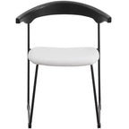 Sedia da pranzo imbottita senza braccioli a barile con schienale in legno e gambe in ferro, multicolor, set da 4 pezzi