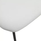Sedia da pranzo imbottita senza braccioli a barile con schienale in legno e gambe in ferro, multicolor, set da 4 pezzi