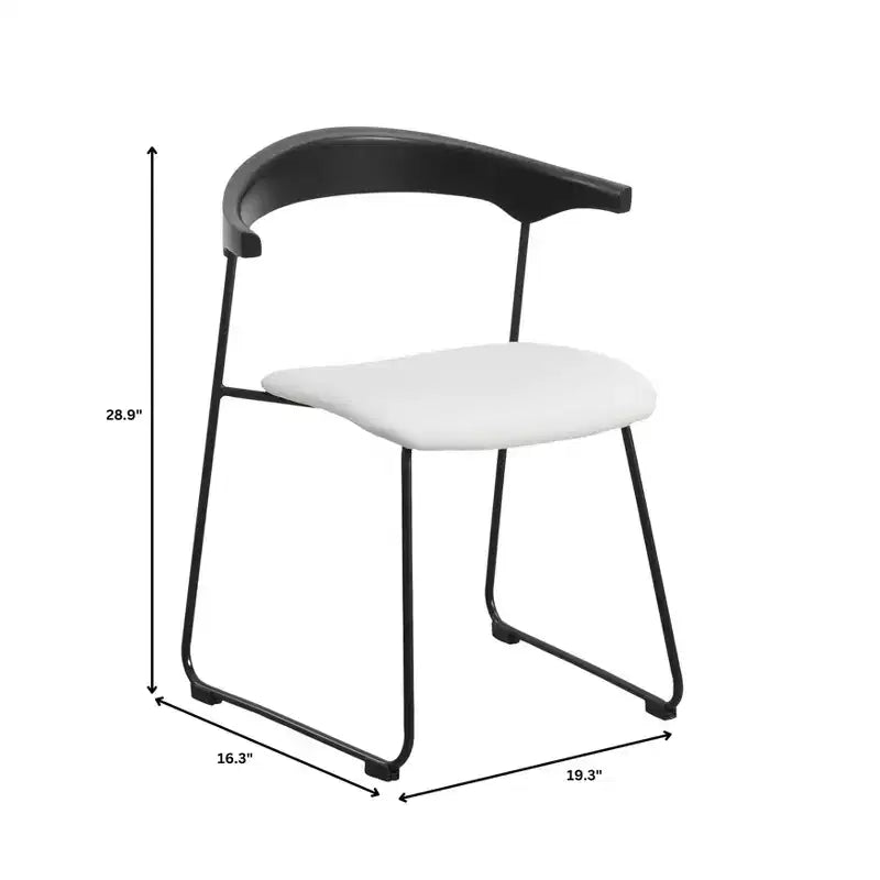 Sedia da pranzo imbottita senza braccioli a barile con schienale in legno e gambe in ferro, multicolor, set da 4 pezzi