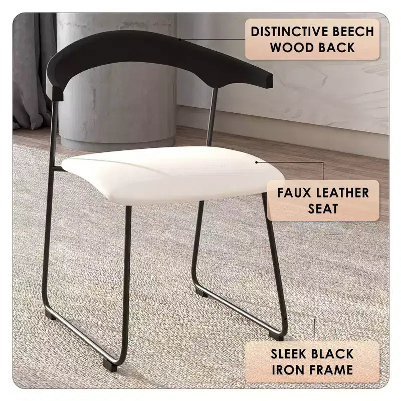Sedia da pranzo imbottita senza braccioli a barile con schienale in legno e gambe in ferro, multicolor, set da 4 pezzi