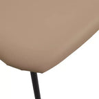 Sedia da pranzo imbottita senza braccioli a barile con schienale in legno e gambe in ferro, multicolor, set da 4 pezzi
