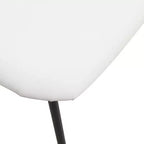 Sedia da pranzo imbottita senza braccioli a barile con schienale in legno e gambe in ferro, multicolor, set da 4 pezzi