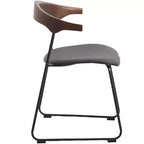Sedia da pranzo imbottita senza braccioli a barile con schienale in legno e gambe in ferro, multicolor, set da 4 pezzi