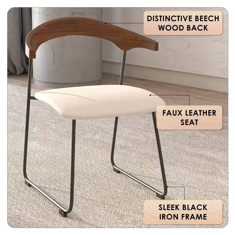 Sedia da pranzo imbottita senza braccioli a barile con schienale in legno e gambe in ferro, multicolor, set da 4 pezzi