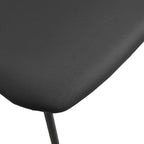 Sedia da pranzo imbottita senza braccioli a barile con schienale in legno e gambe in ferro, multicolor, set da 4 pezzi