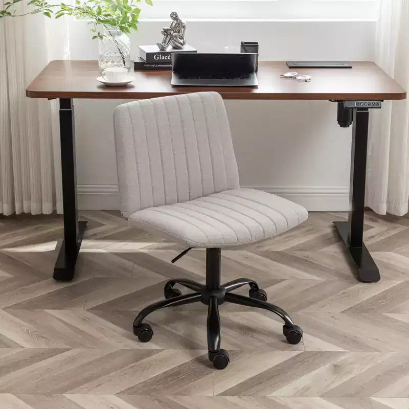 Sedia da ufficio girevole in tessuto, Beige/Blu/Grigio, Senza braccioli, Posti a sedere 1