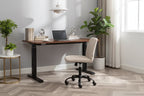 Sedia da ufficio girevole in tessuto, Beige/Blu/Grigio, Senza braccioli, Posti a sedere 1