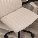 Sedia da ufficio girevole in tessuto, Beige/Blu/Grigio, Senza braccioli, Posti a sedere 1