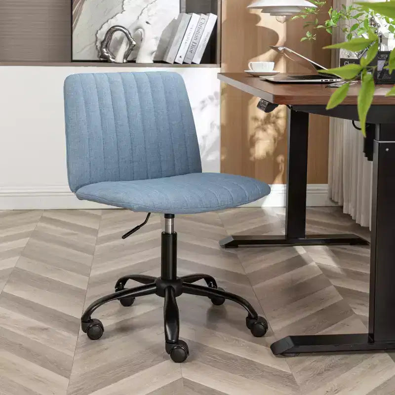 Sedia da ufficio girevole in tessuto, Beige/Blu/Grigio, Senza braccioli, Posti a sedere 1