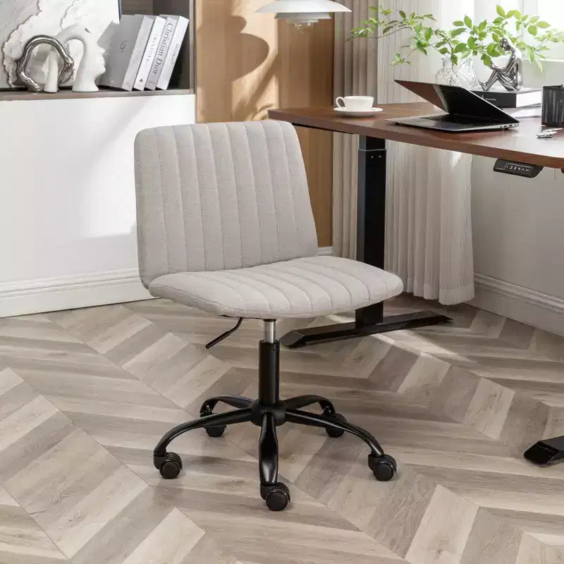 Sedia da ufficio girevole in tessuto, Beige/Blu/Grigio, Senza braccioli, Posti a sedere 1