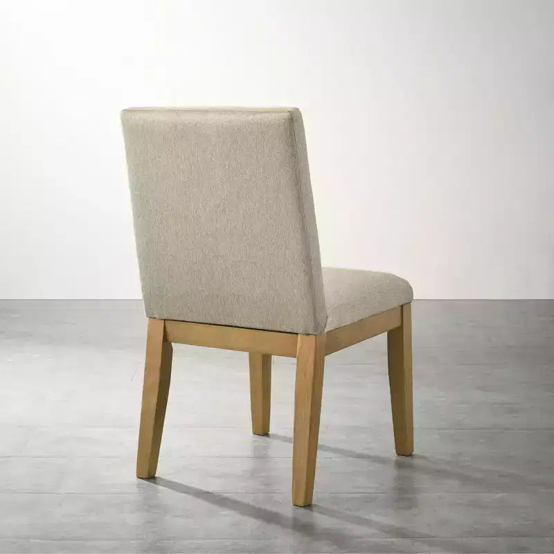 Sedia da pranzo contemporanea imbottita nera/rovere, set da 2