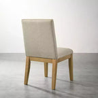 Sedia da pranzo contemporanea imbottita nera/rovere, set da 2