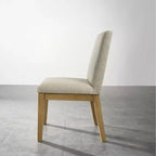 Sedia da pranzo contemporanea imbottita nera/rovere, set da 2