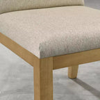 Sedia da pranzo contemporanea imbottita nera/rovere, set da 2