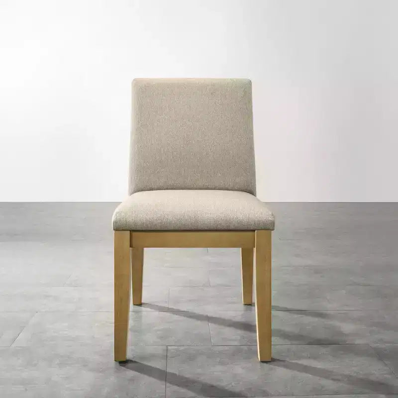 Sedia da pranzo contemporanea imbottita nera/rovere, set da 2