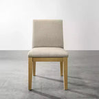 Sedia da pranzo contemporanea imbottita nera/rovere, set da 2