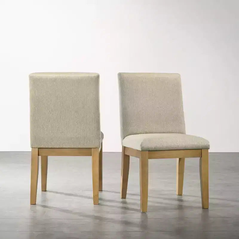 Sedia da pranzo contemporanea imbottita nera/rovere, set da 2