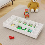 Tavolo da gioco 2 in 1 per bambini, bianco, con contenitore, 1 bambino