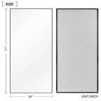 Specchio da pavimento a figura intera Black & Gold, singolo, 71" x 34"