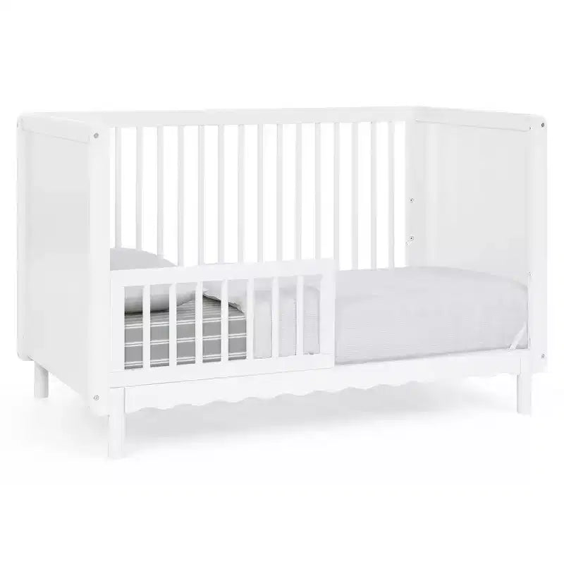 Culla convertibile 4 in 1 Bianca White / Natural Sandstone per 1 bambino