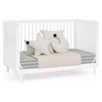 Culla convertibile 4 in 1 Bianca White / Natural Sandstone per 1 bambino