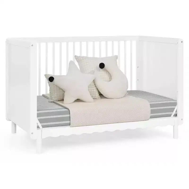 Culla convertibile 4 in 1 Bianca White / Natural Sandstone per 1 bambino