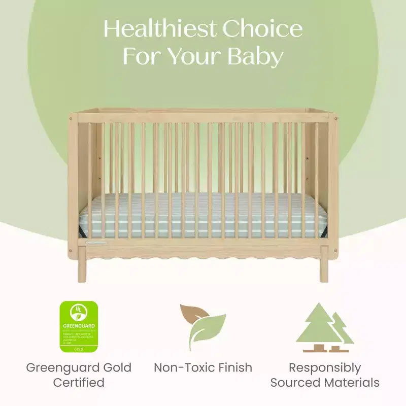 Culla convertibile 4 in 1 Bianca White / Natural Sandstone per 1 bambino