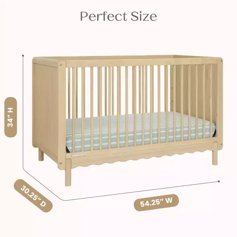 Culla convertibile 4 in 1 Bianca White / Natural Sandstone per 1 bambino