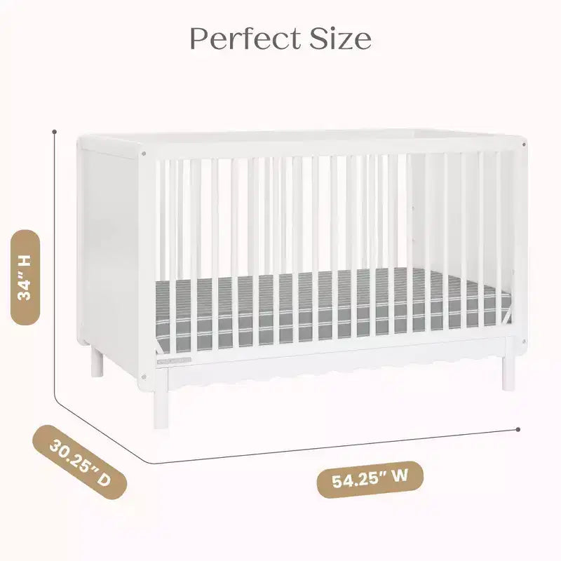 Culla convertibile 4 in 1 Bianca White / Natural Sandstone per 1 bambino