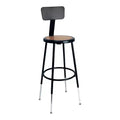 Hampden Furnishings 25-33" Felix Collection Steel Counter Height Barstool with Backrest