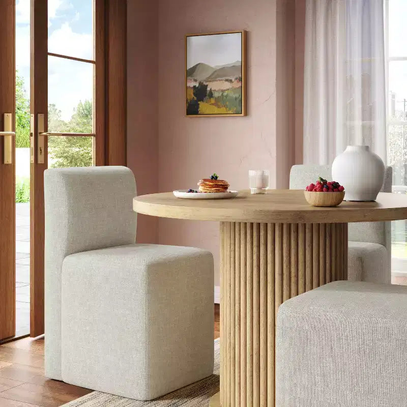 Sedia da pranzo senza braccioli imbottita multicolore, 1 posto