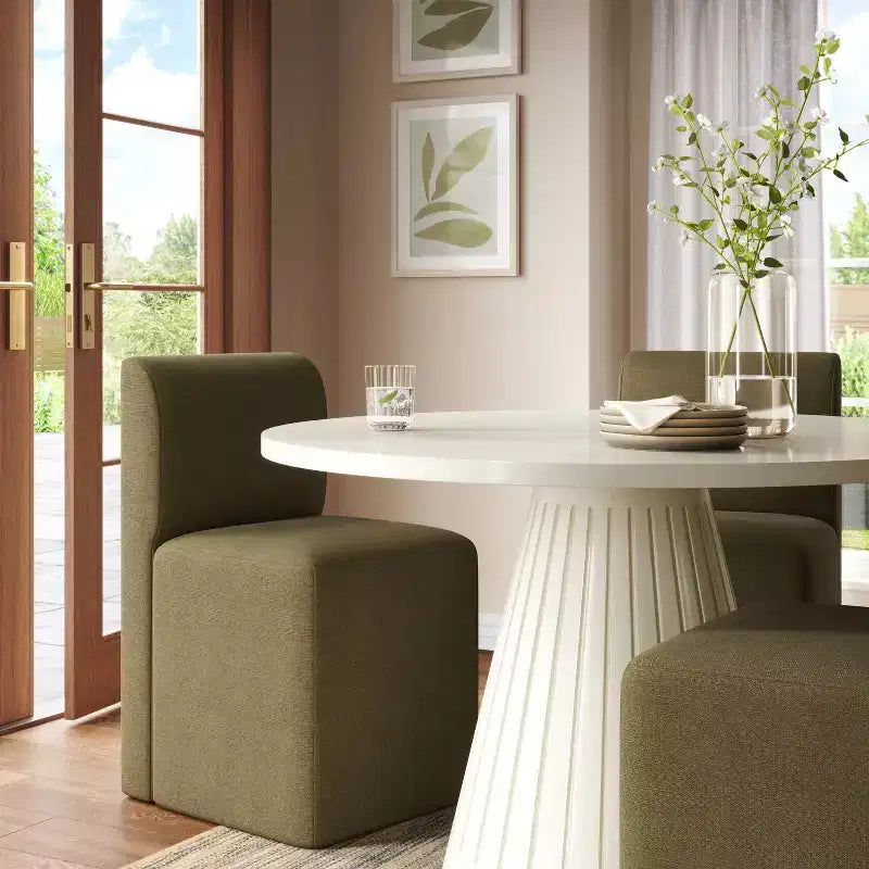 Sedia da pranzo senza braccioli imbottita multicolore, 1 posto