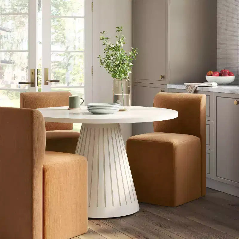 Sedia da pranzo senza braccioli imbottita multicolore, 1 posto