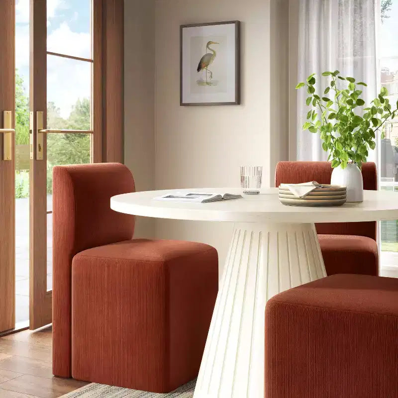 Sedia da pranzo senza braccioli imbottita multicolore, 1 posto