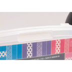 Cassettiera a rotelle in plastica a 5 cassetti, nera/grigia/bianca, con piano organizer, utente singolo