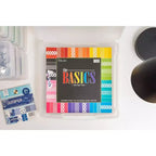 Cassettiera a rotelle in plastica a 5 cassetti, nera/grigia/bianca, con piano organizer, utente singolo