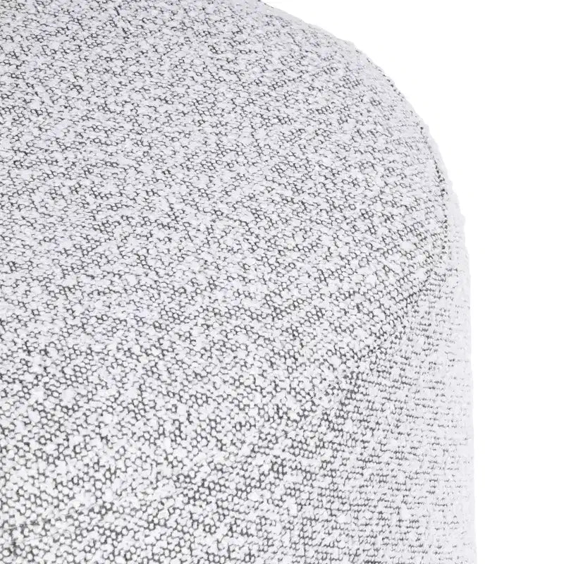 Pouf rotondo Cloud con base in legno – Crema / Crema e Grigio, 1 posto