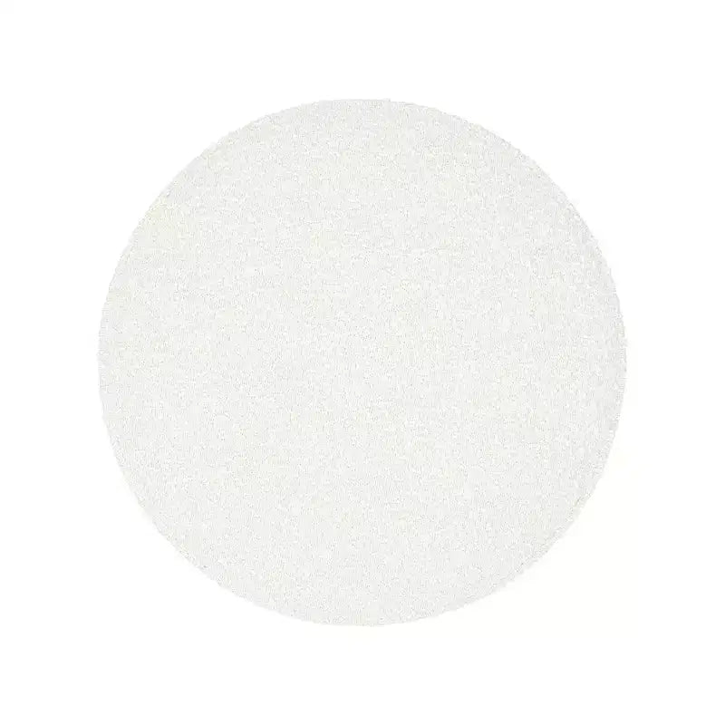 Pouf rotondo Cloud con base in legno – Crema / Crema e Grigio, 1 posto